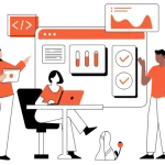 men explaining loan graph